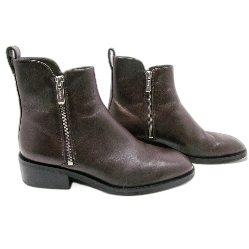 3.1 Phillip Lim Alexa  Leather Ankle Boots Size US 9.5  EU 40